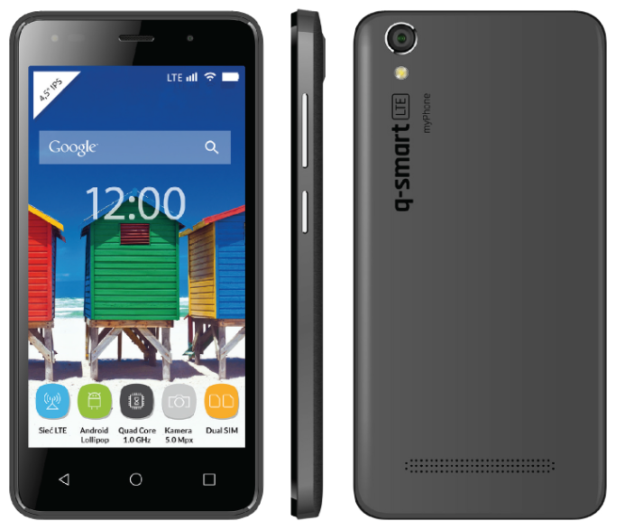 myPhone Q-Smart Dual SIM LTE szary - 316521 - zdjęcie